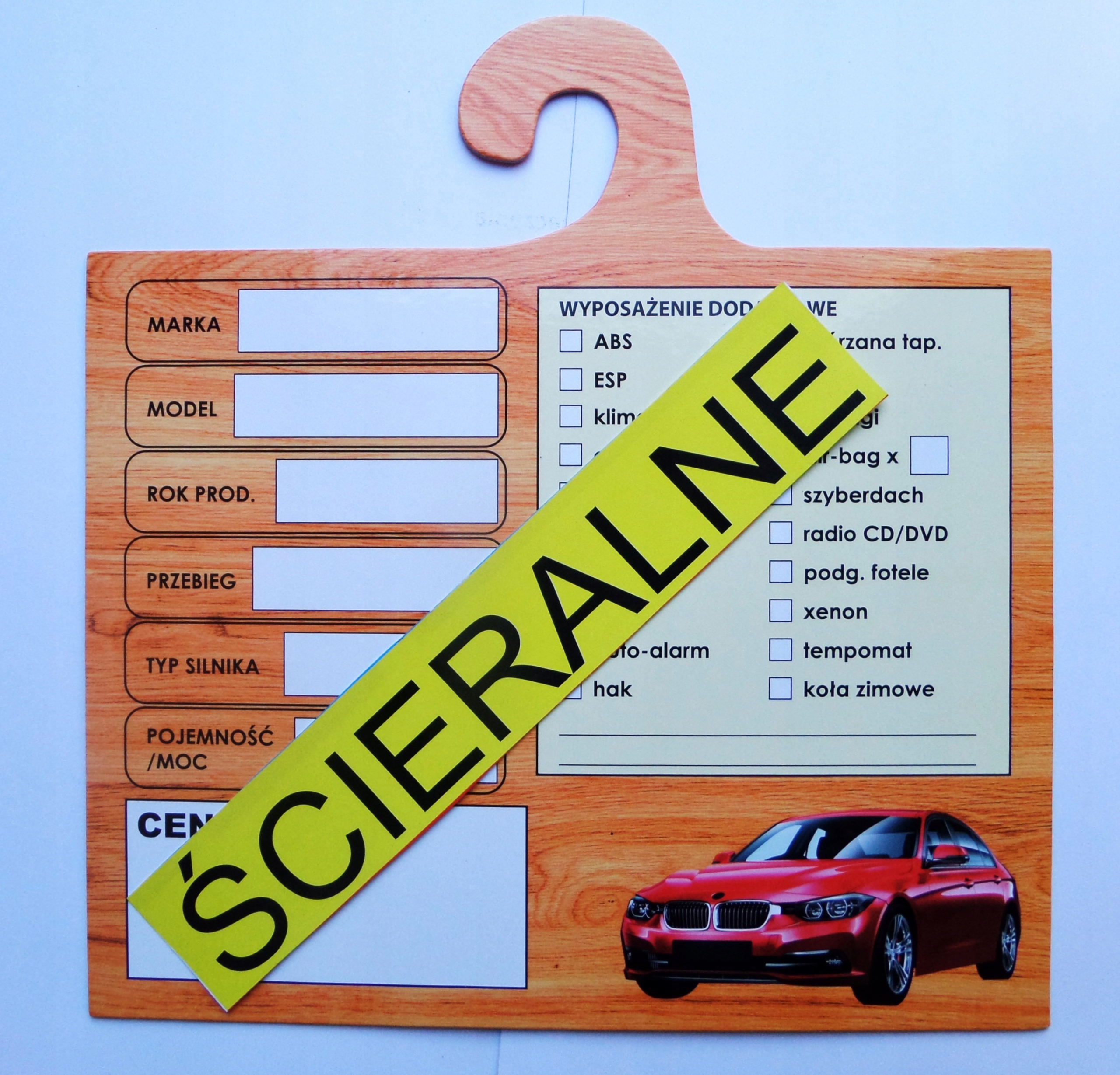 Zawieszki komisowe ŚCIERALNE duże !!!! Producent Progres