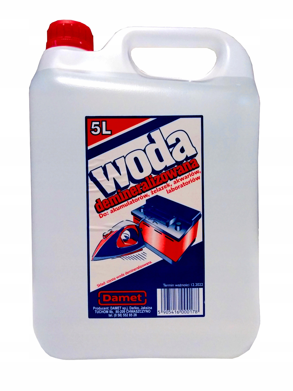 Woda Demiralizowana Destylowana 5L