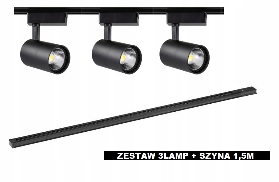 

Zestaw 3 Reflektorów 30W 6000K+SZYNA 1,5M Czarna