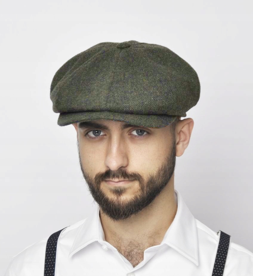 Elegancki kaszkiet męski SHELBY khaki 57 Płeć mężczyzna