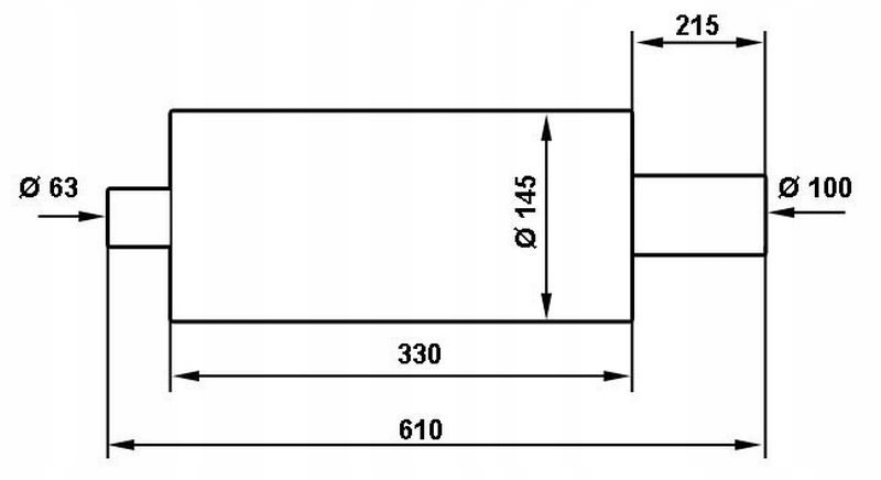 TLUMIK SPORTOWY 2 5 TurboWorks Fi 100mm Part number TW TL 020