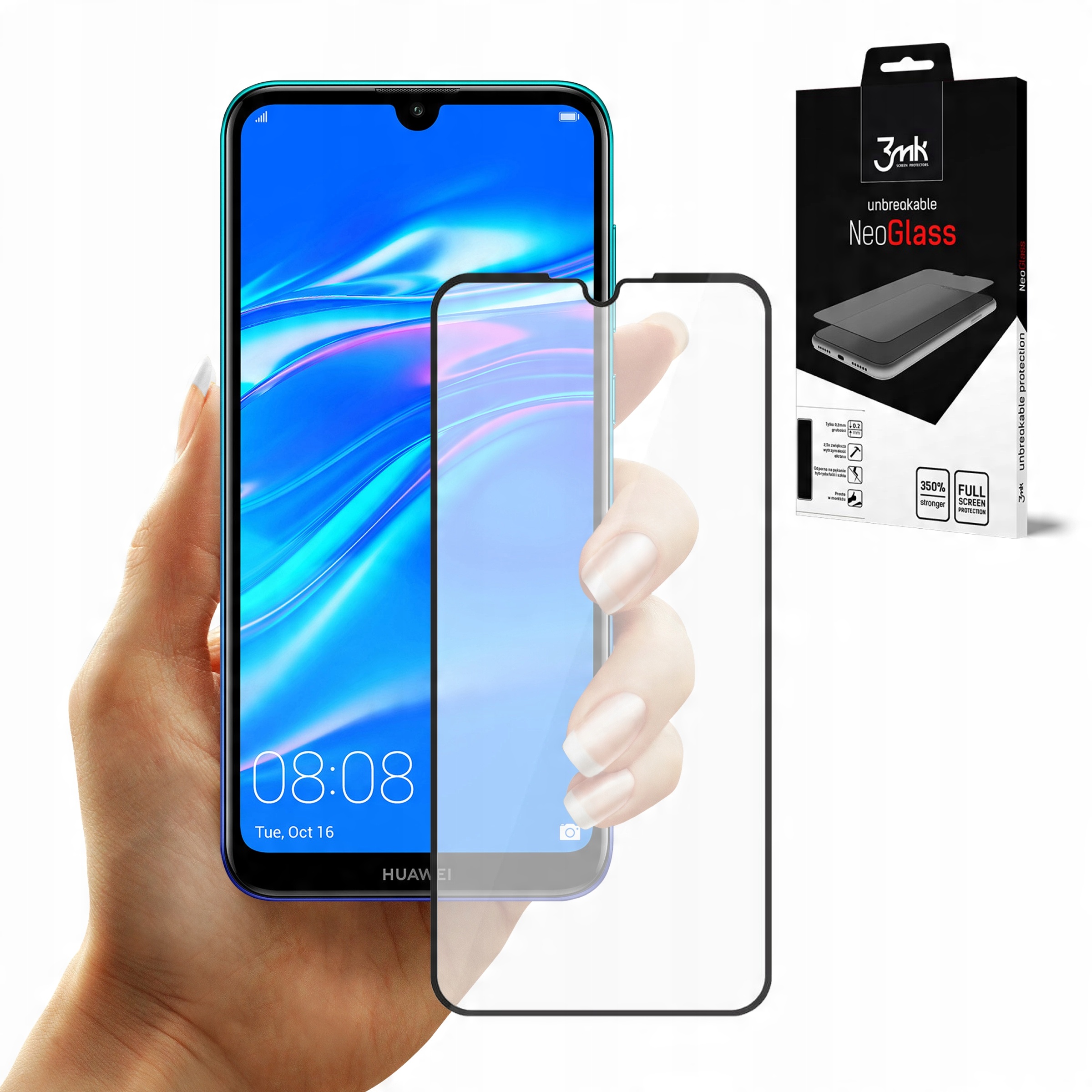 

Niepękające Szkło 3mk na ekran do Huawei Y7 2019