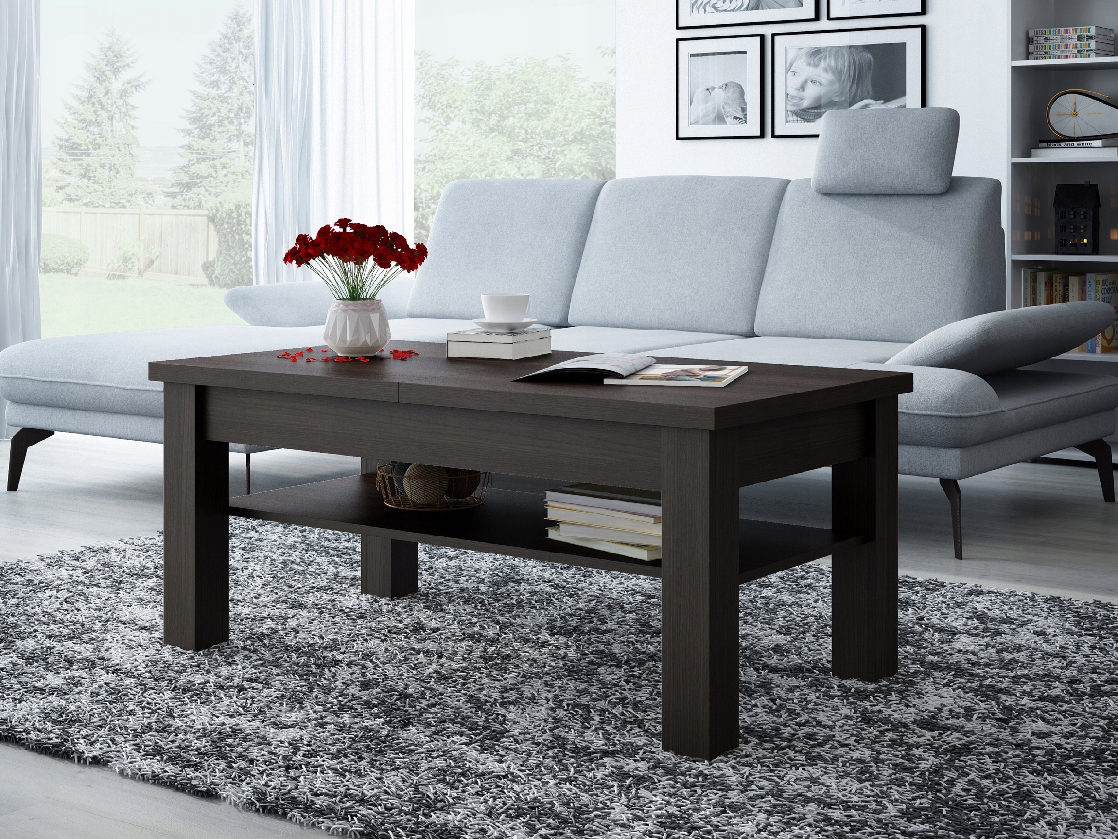 ŁAWA ROZKŁADANA PODNOSZONA Z PÓŁKA TRUFLA Marka Shop Kinga