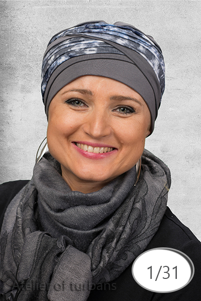 Turban LAURA BAMBUS Turbany po chemioterapii PRINT
