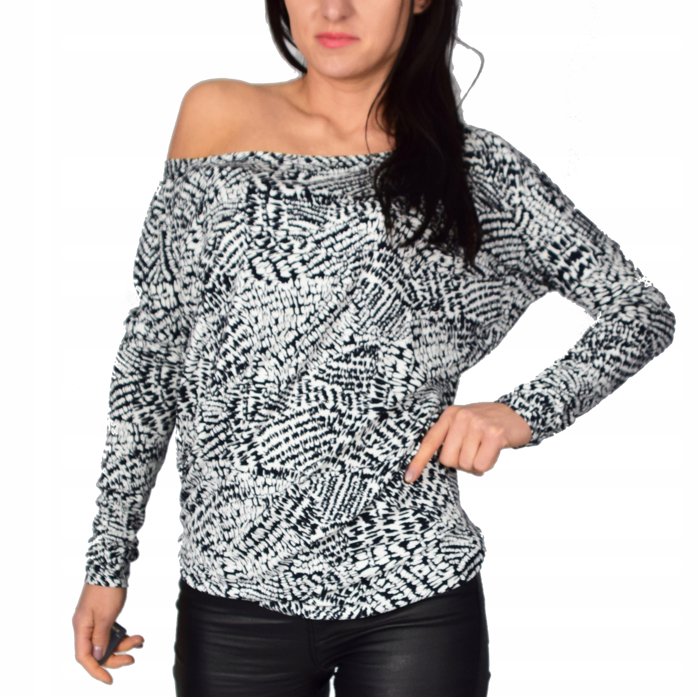 

XL/2XL Kat bluzka wzór geo ramiona Collibri 922