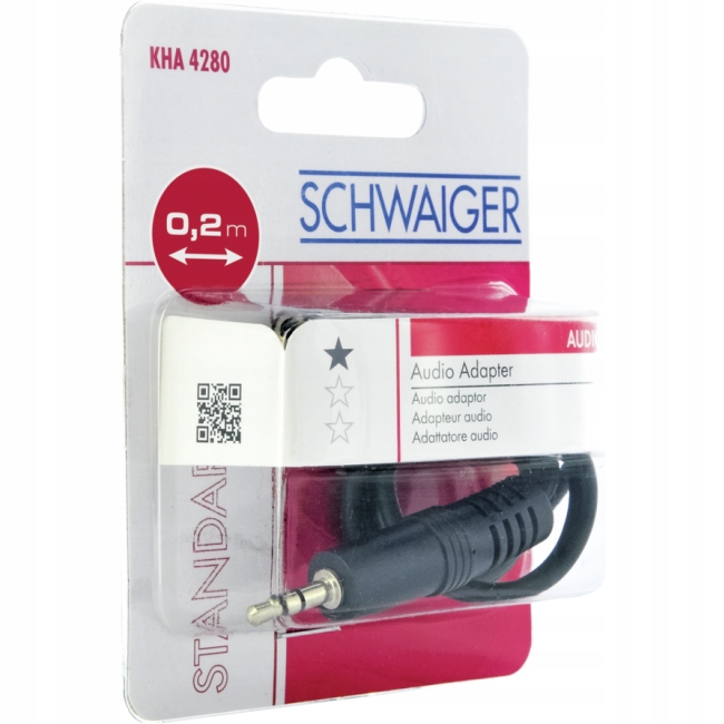 

Adapter Kabel 0,2M Wtyk Jack - 2x Gniazdo Jack