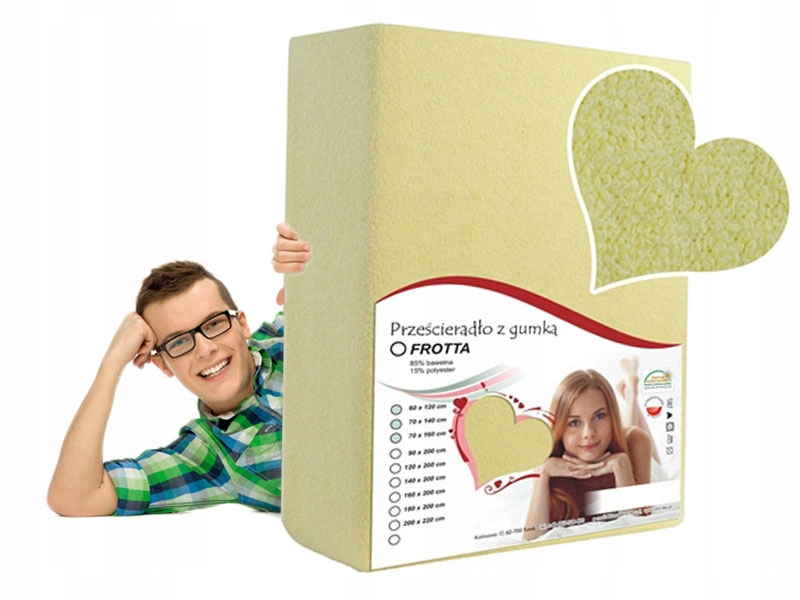 

Prześcieradło Frotowe Duży Wybór 180g Polskie