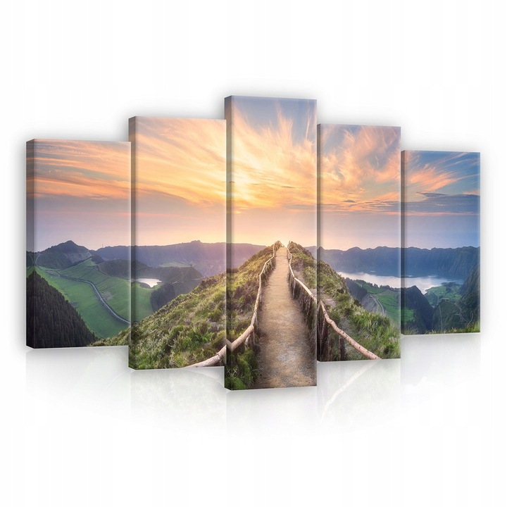Obraz Hory Pohled 5 Částečný Na Plátně Stěna Ložnice Obývací Pokoj 170x100