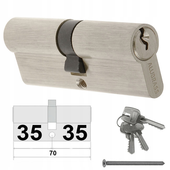 

Wkładka 35/35 Alubrass Nikiel Satyna