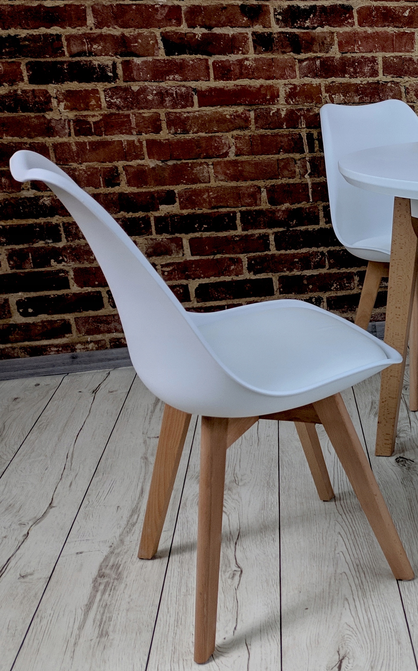 Stół kwadratowy 80x80/110 + 4 krzesła białe Liczba elementów w zestawie 5