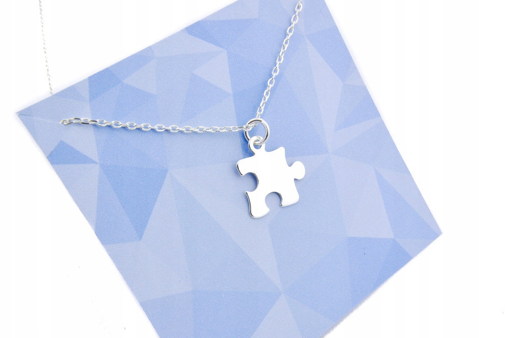 

Srebrny naszyjnik puzel z puzzel hit puzelek 50 cm