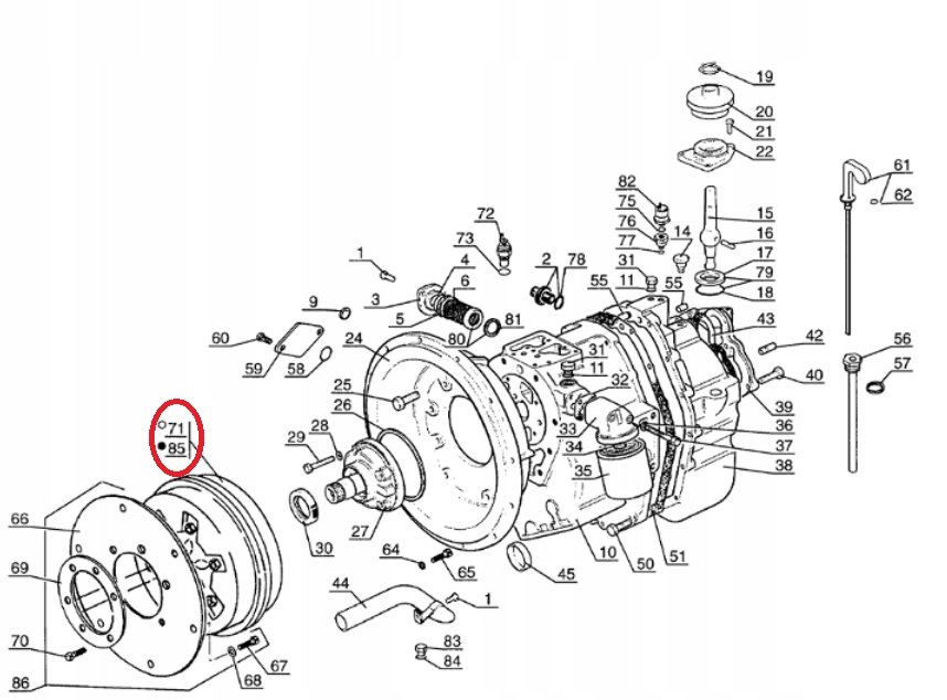 ZMIENNIK SPRZEGLO HYDROKINETYCZNE MANITOU 209372 Machine brand Other