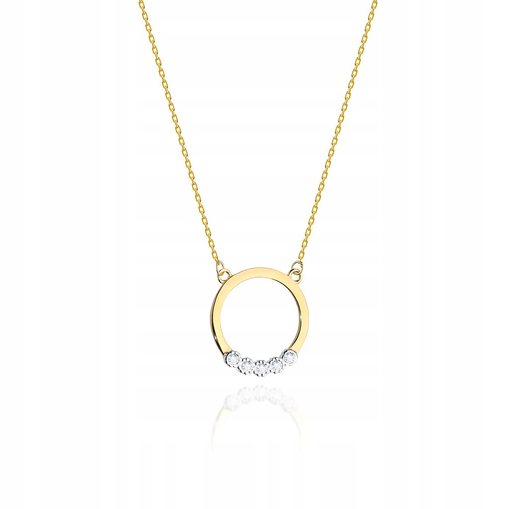 

Złoty naszyjnik celebrytka z brylantami diamenty