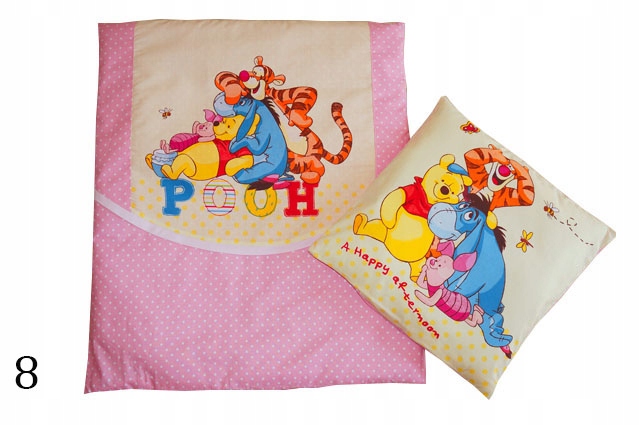 DISNEY KUBUŚ POŚCIEL DO WÓZKA I KOŁYSKI 4-el. Długość poduszki 36 cm