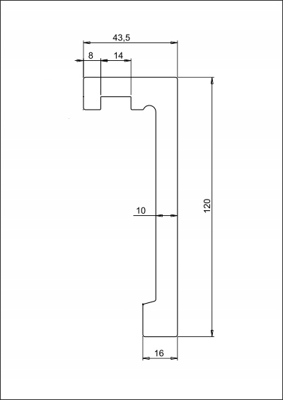 Osłona Karnisza 12cm Dostosowana do LED. LK-03. Kod producenta LK-03 LB