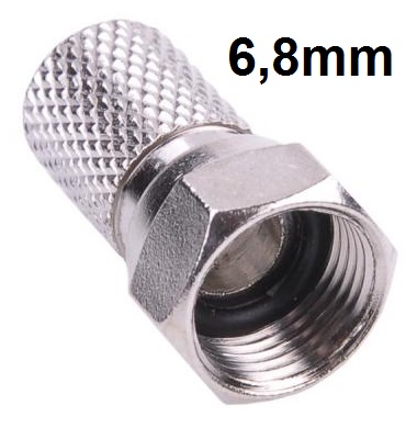 

Złącze F 6,8 mm z uszczelką nakręcane na kabelRG-6