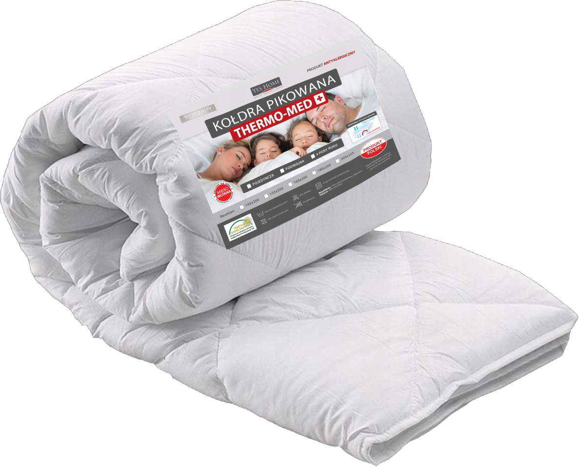 KOŁDRA ANTYALERGICZNA 160x200 THERMO-MED 160/200 CAŁOROCZNA LEKKA POLSKA