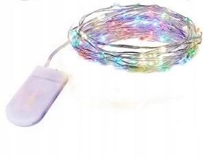 

Diody Dyskretne Kolorowe lampki 20LED z bateriami
