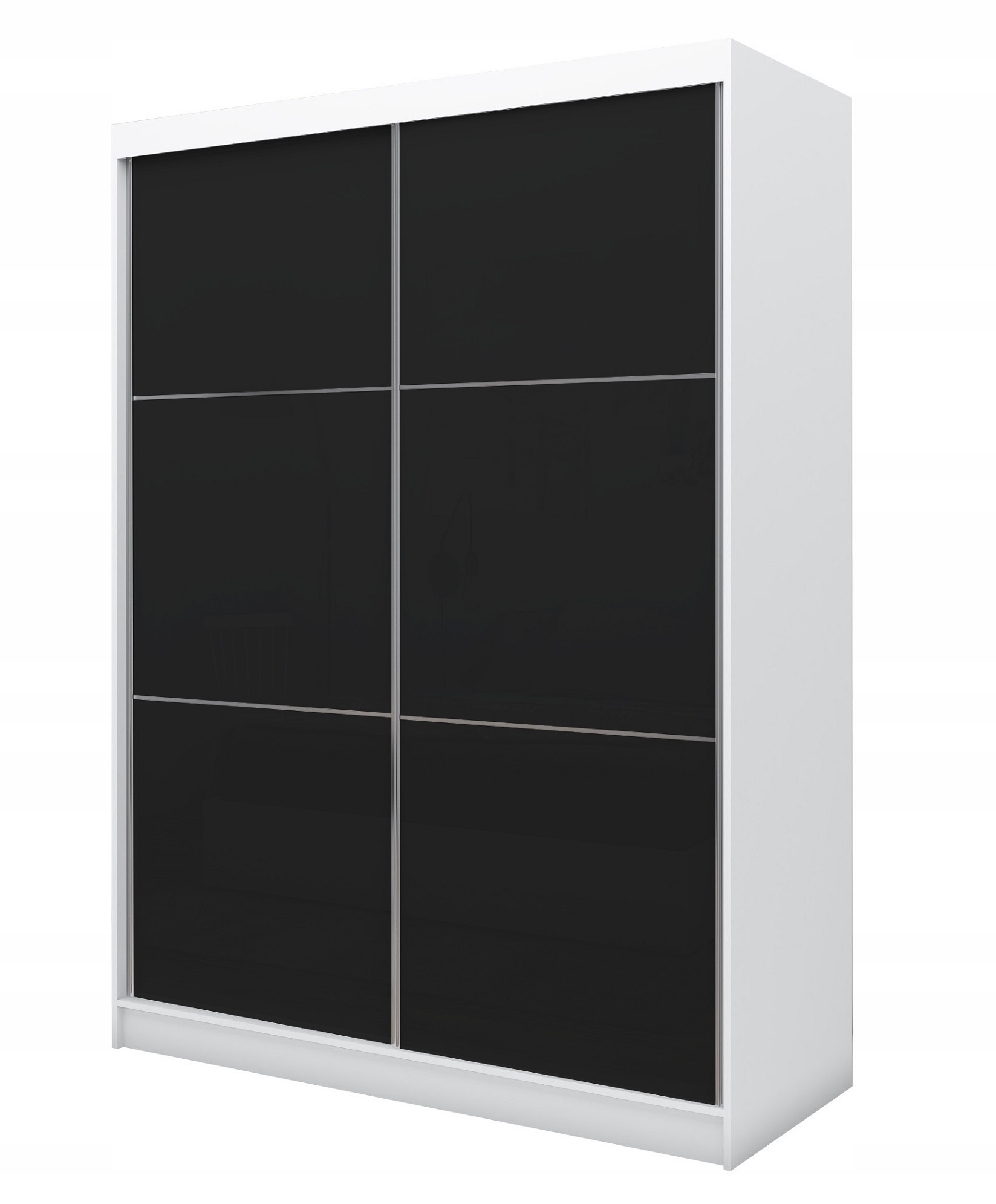 Szafa Przesuwna 160 Czarne szkło lacobel WITO