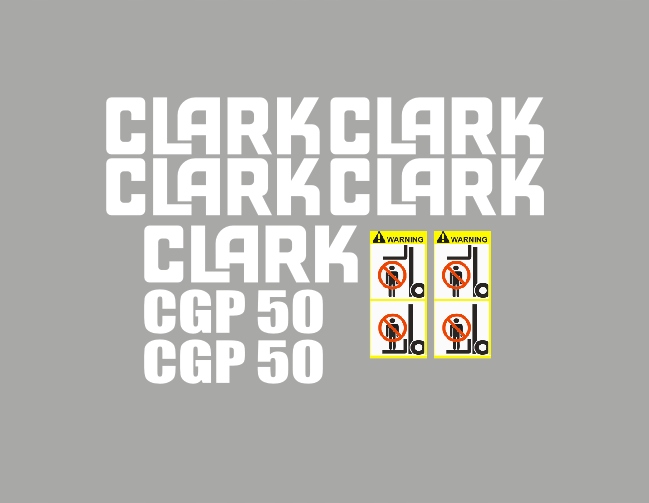 Samolepky s nálepkou Clark Cgp 50
