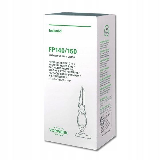 6 x Sáčky Vorwerk Kobold FP140/150 VK140 VK150 Originální Filtry Sáček 6 Ks