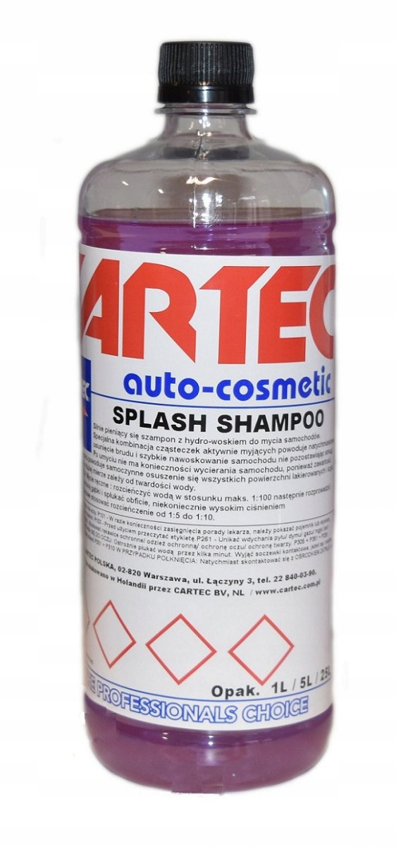 CARTEC SPLASH SHAMPOO - 1L - SZAMPON Z WOSKIEM