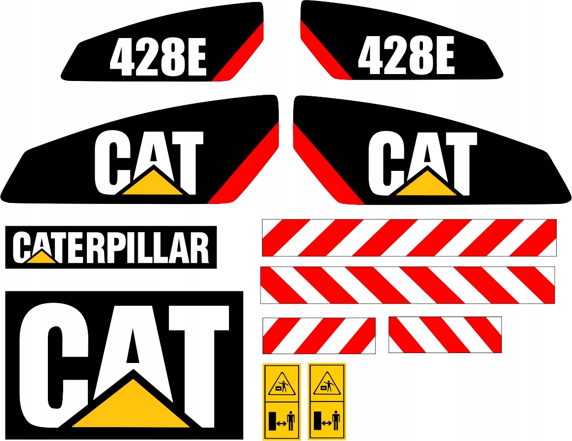 NAKLEJKI CAT 428E CATERPILLAR KOPARKO ŁADOWARKA