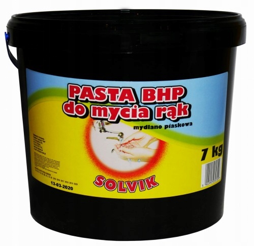 Pasta BHP DO MYCIA RĄK pasta MYDLANA PIASKOWA 7 kg SOLVIK