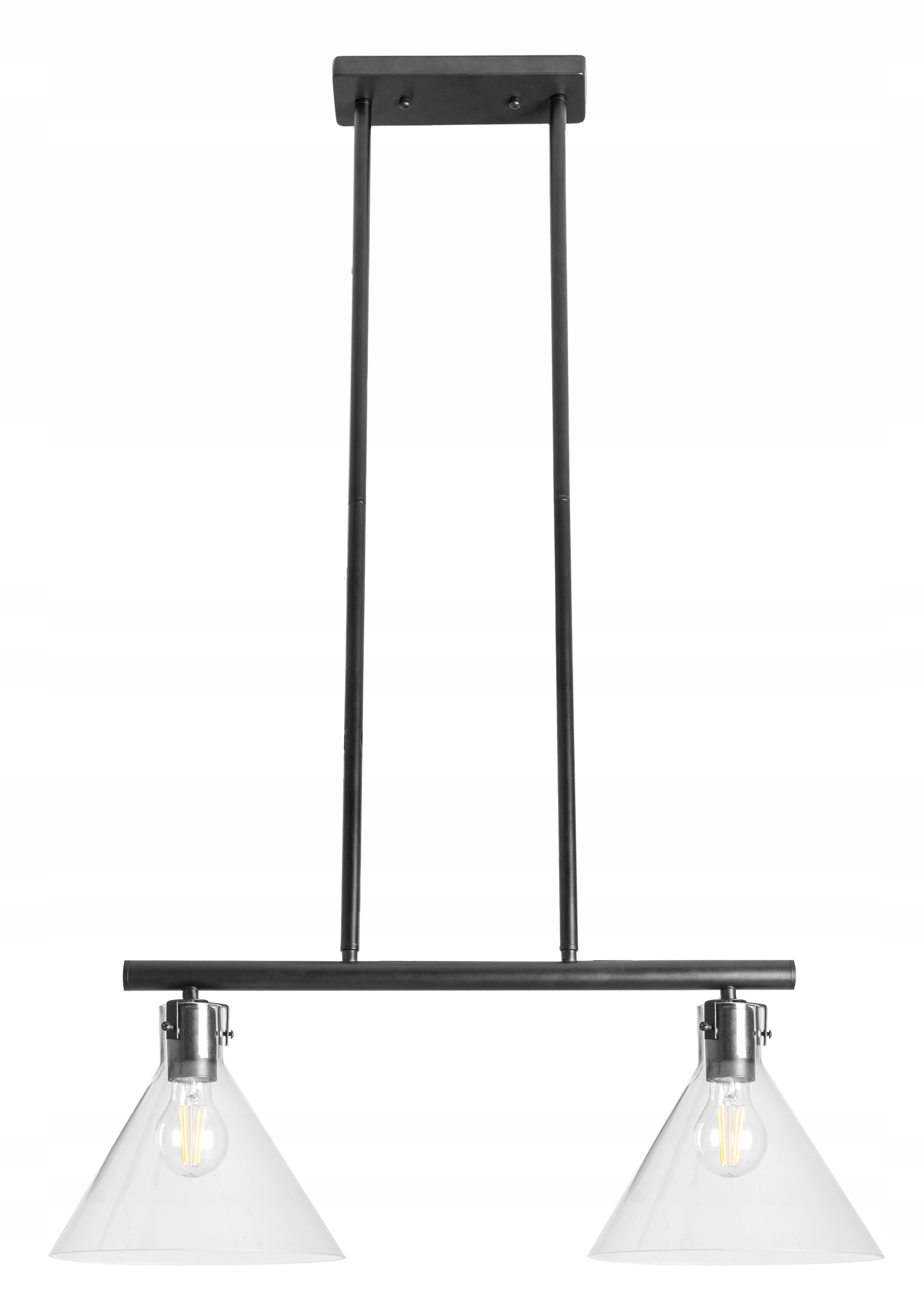 

Lampa Sufitowa Szklana Metalowa APP317-2CP Loft