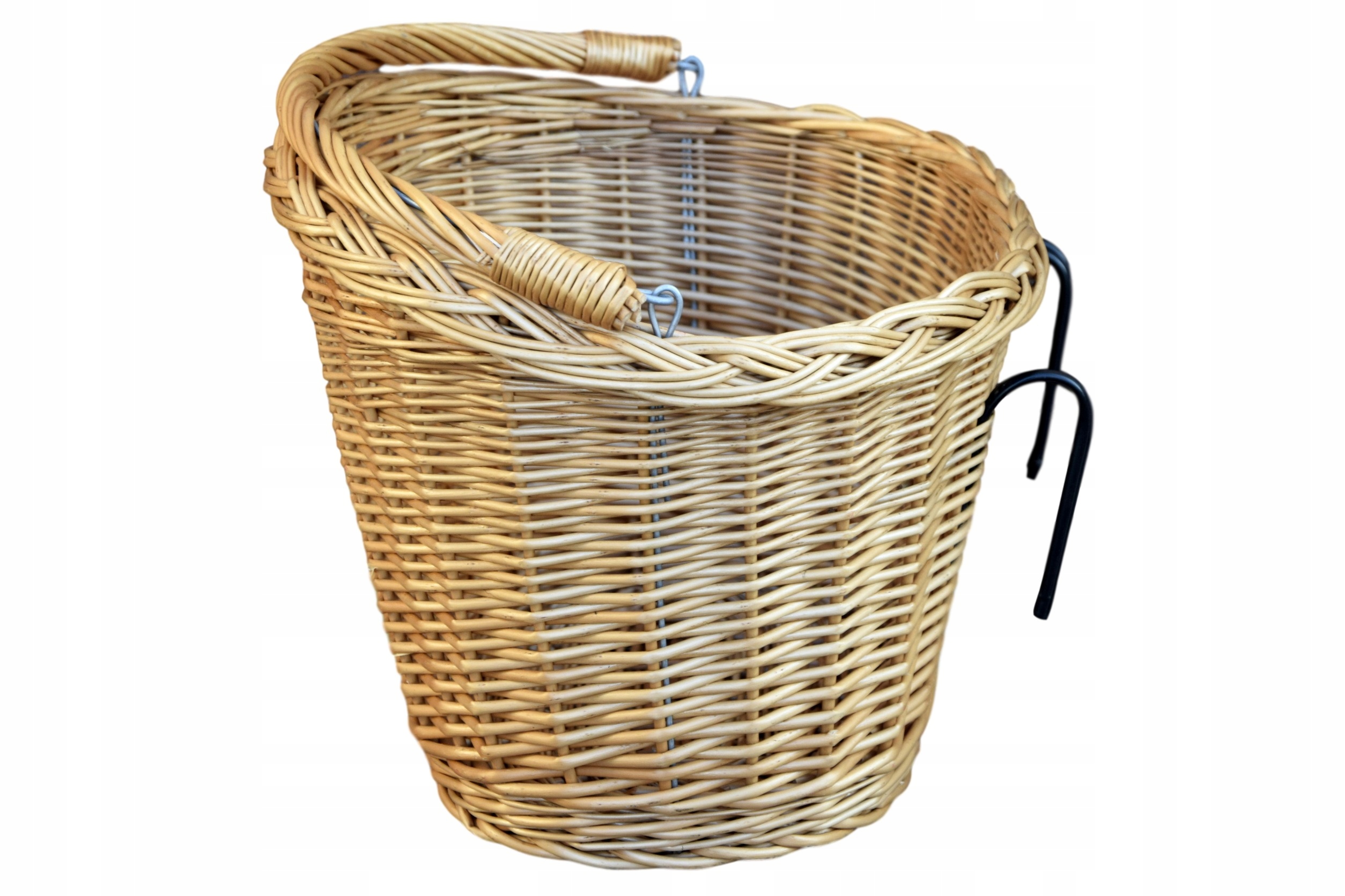 

Duży Koszyk wiklinowy Kosz na rower rowerowy Haki