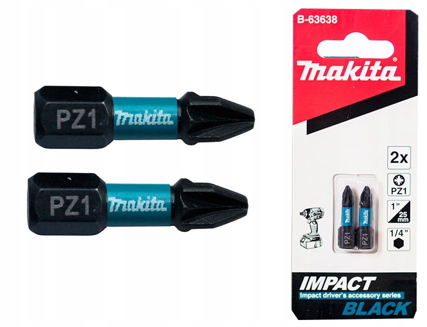 

Końcówka Wkrętakowa Udarowa PZ1 25MM 2SZT B-63638