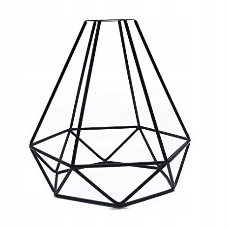 

Klosz druciany diament czarny loft E27