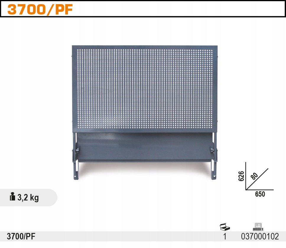 PANEL PERFOROWANY DO WOZKOW C37 BETA 3700 PF Mark Beta
