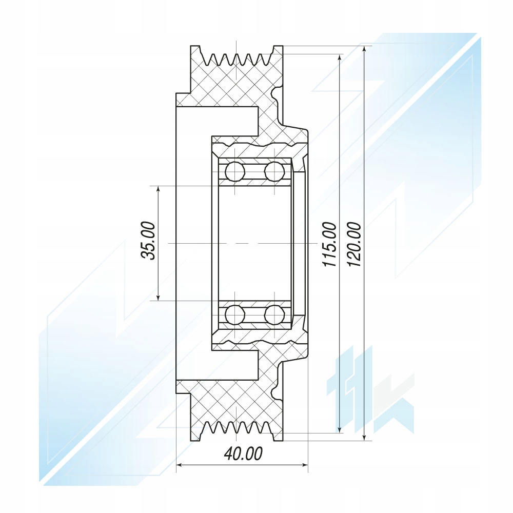 Koło Pasowe Sprężarki Klimy Audi A4 B6 8H 2.4 3.0 Producent części TTK
