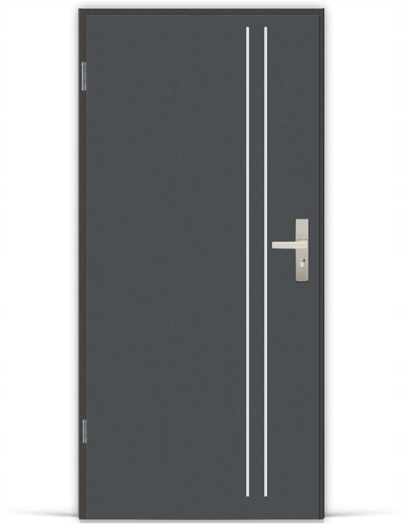 DRZWI WEJŚCIOWE TECHNICZNE OCIEPLANE ALU 2 90L