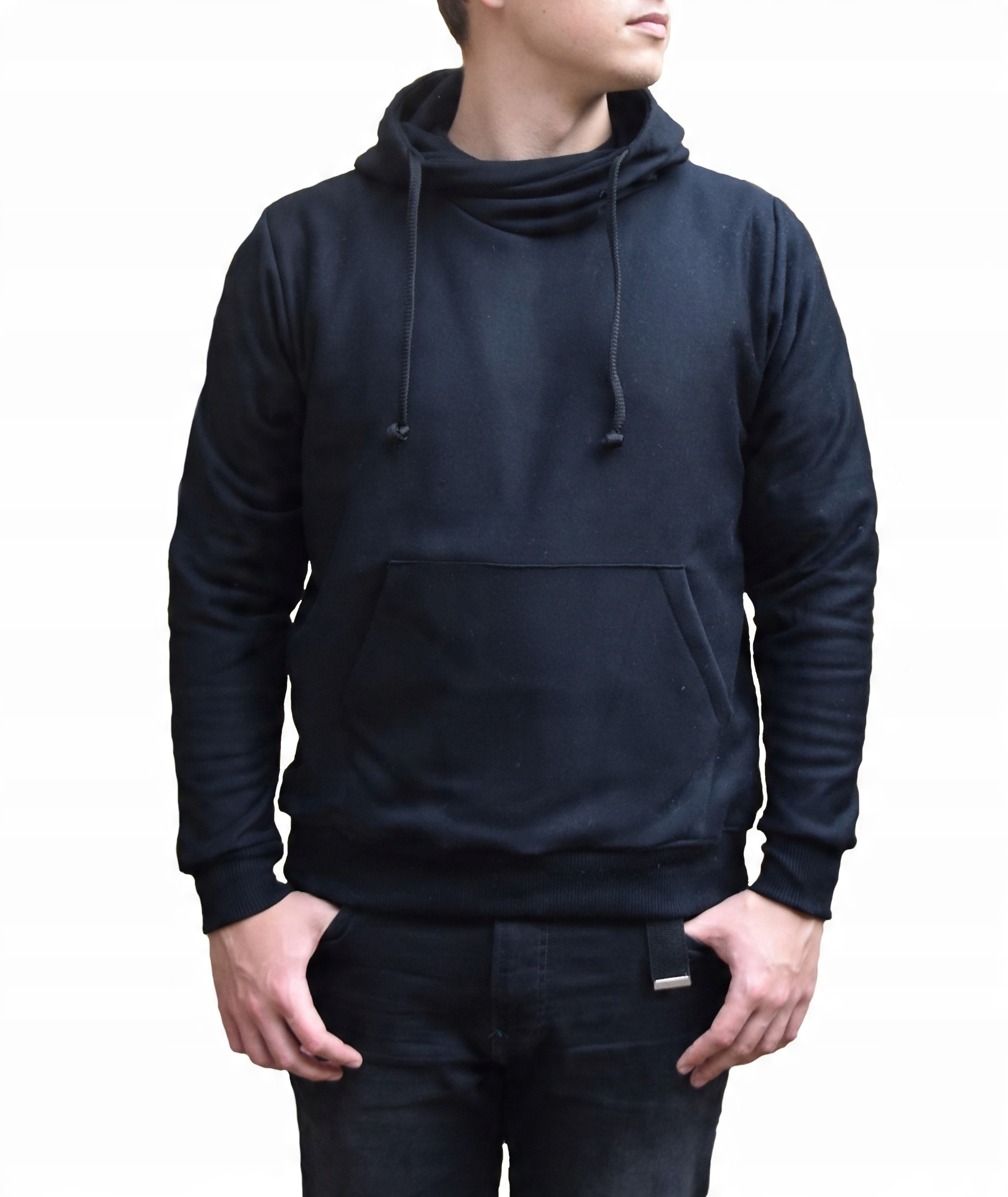 

Bluza Męska z kapturem Czarna Nowa Pl - L