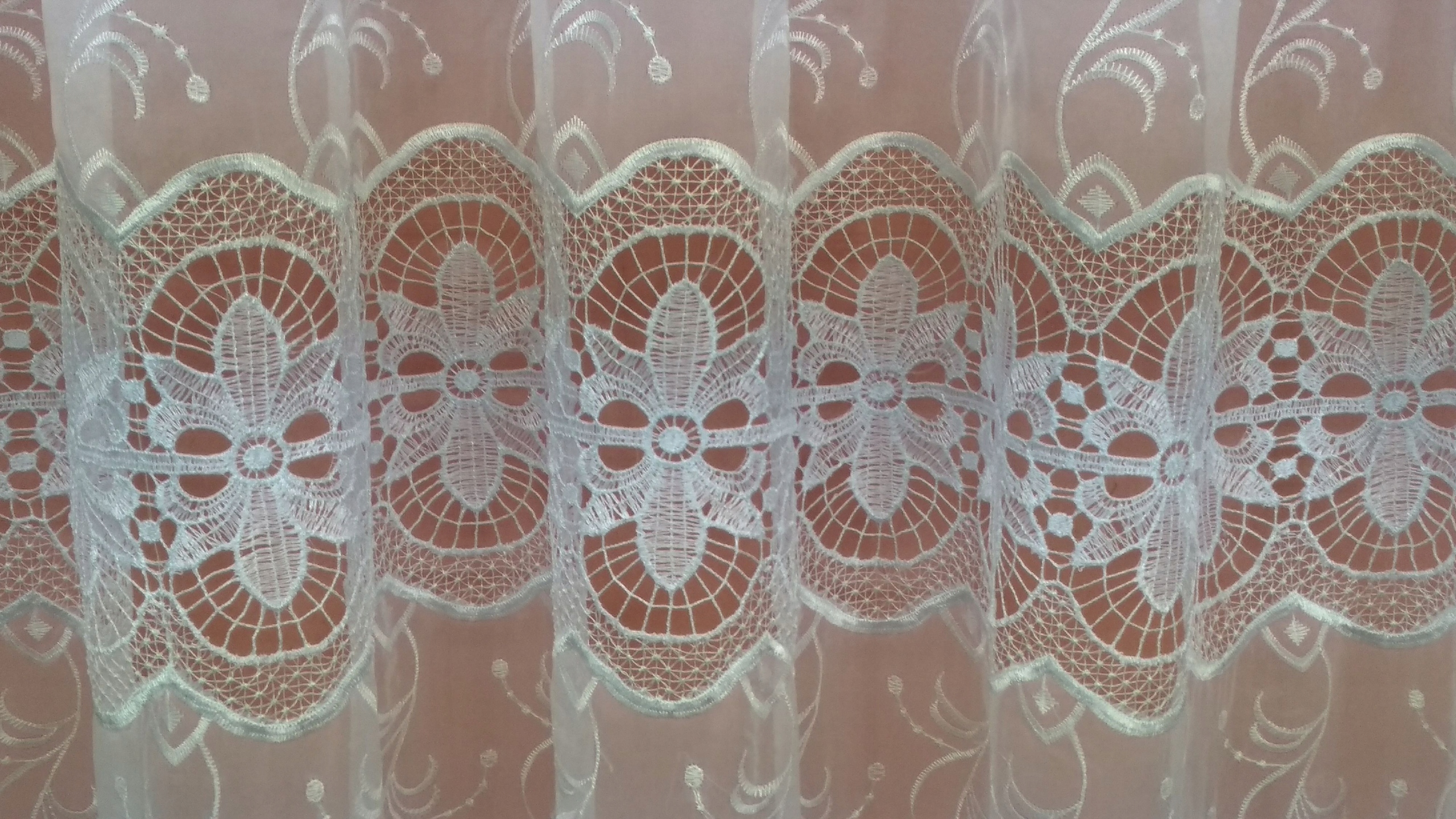 Super Promocja FIRANA WOAL+GIPIURA wywijana 265 cm Materiał woal