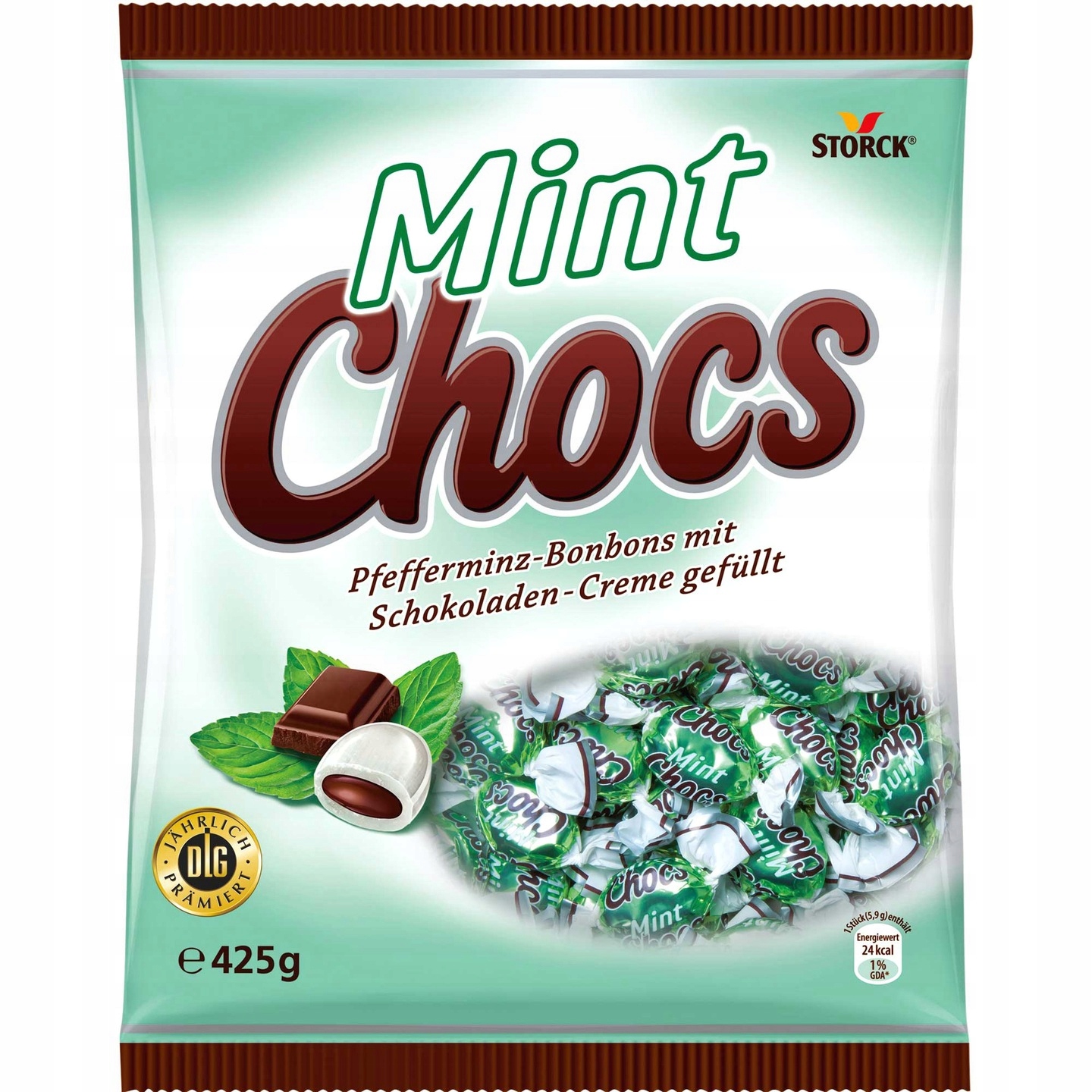 Сосательные конфеты мятные с шоколадом