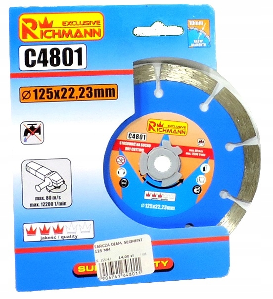 

Tarcza Diamentowa Segment 125 MM 22,23 mm