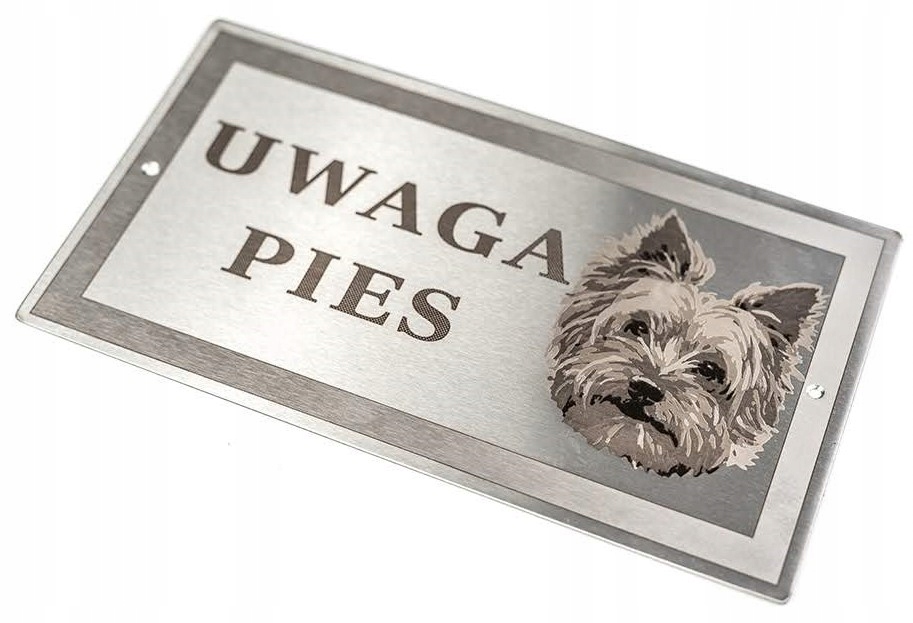 

Tabliczka nierdzewna- Inox Uwaga Pies York