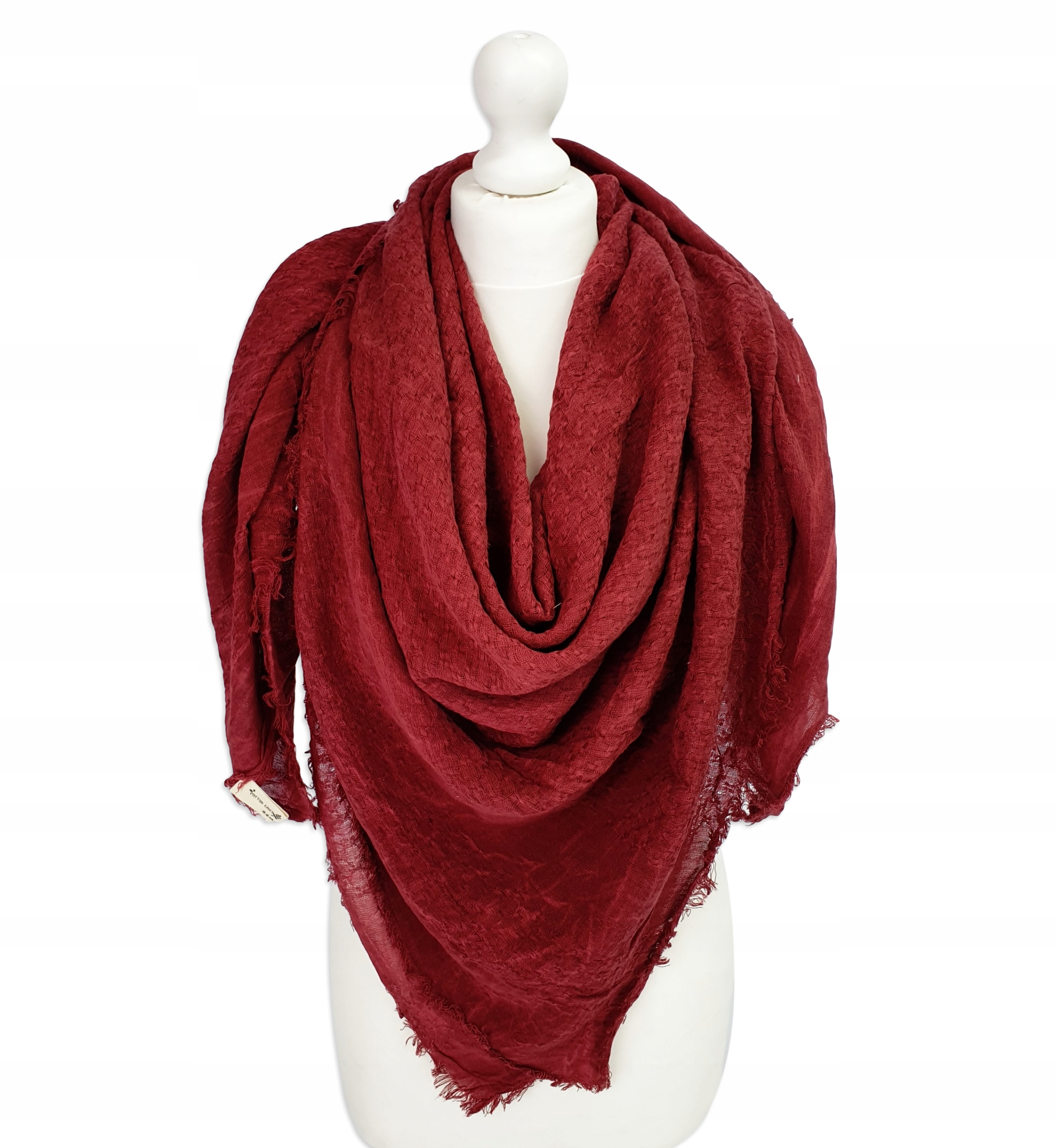 

Duży Lniany Szal Szalik Chusta Mięsisty Cieplutki