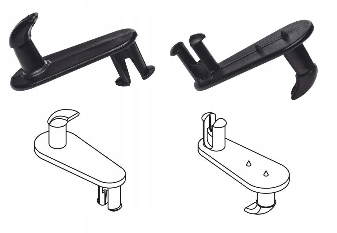 

Haczyki Stopery w niektórych modelach Toyota