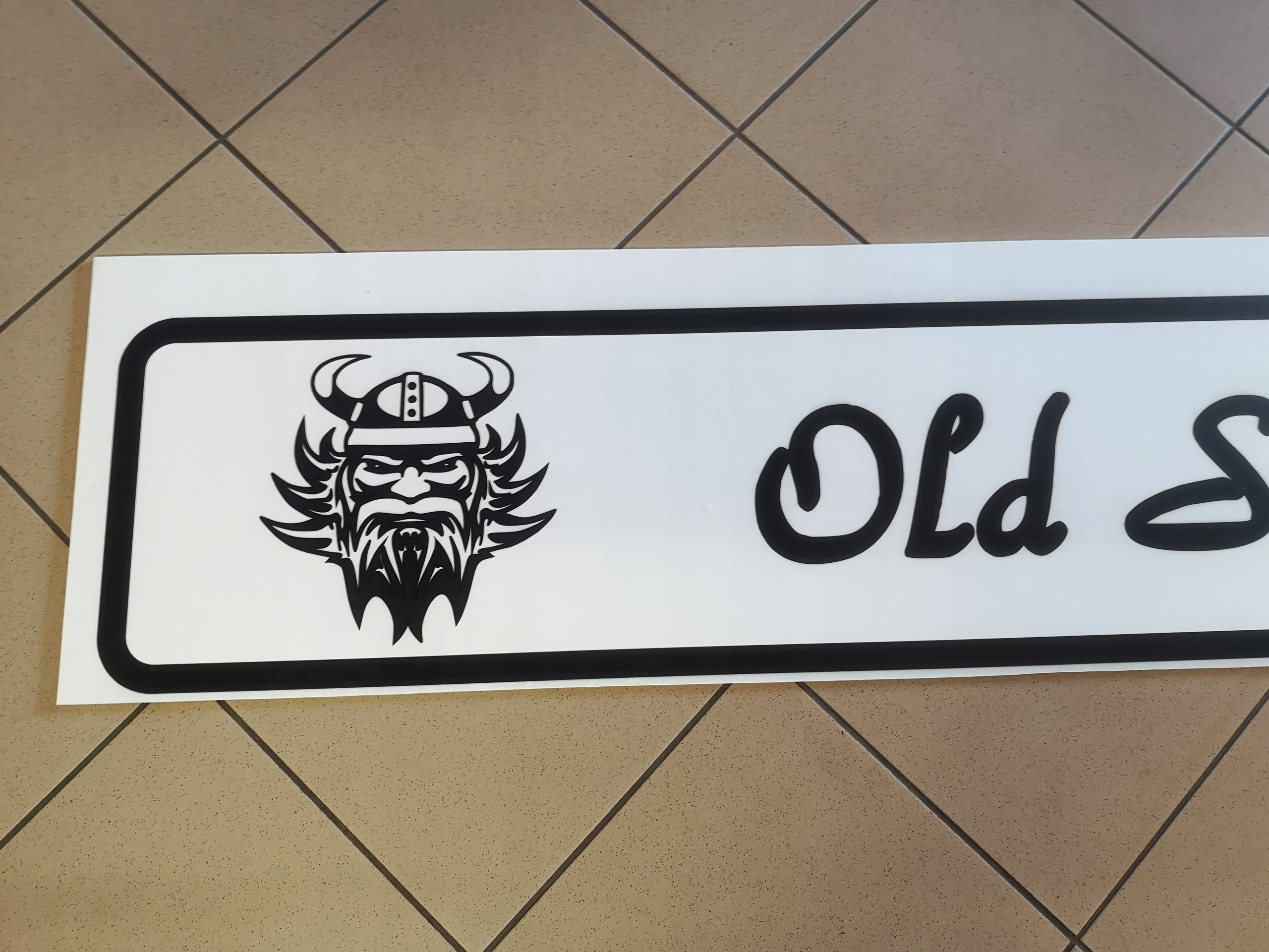 Chlapacz naczepy przyczepy BIALY nadruk Old School Installation side Rear