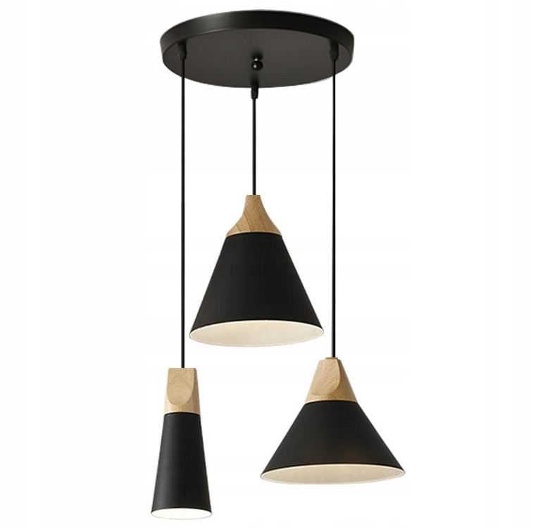 

Lampa Wisząca Drewno Loft Industrial Scandi 3 Cpr
