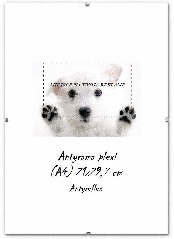 

Antyrama 21x29,7 cm Antyreflex (A4) Obraz, Ramka