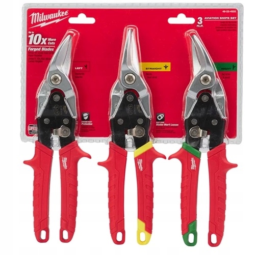 

Milwaukee Zestaw Nożyce Do Blachy 3 Szt. 260 mm