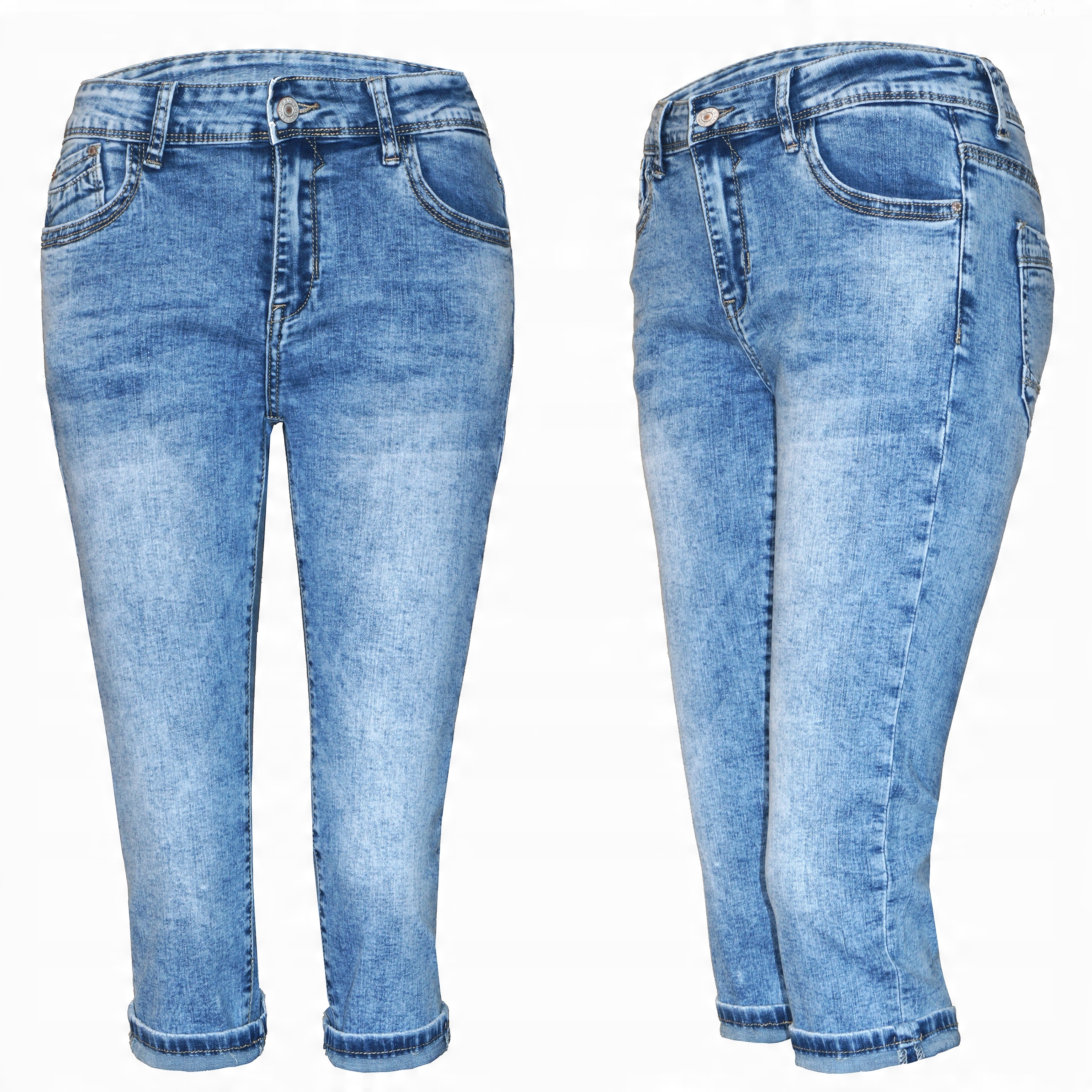 

Super Jeansowe Spodnie Rybaczki Stretch 3XL 46