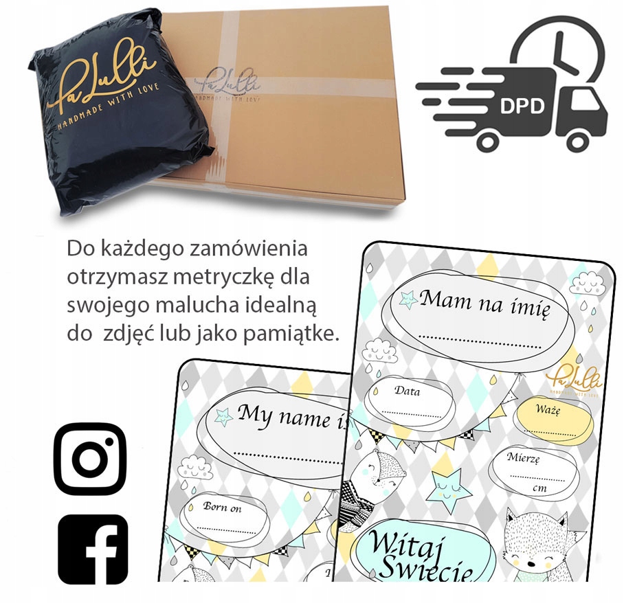 PALULLI niemowlęcy rożek 80x80 becik otulacz Rodzaj rożek