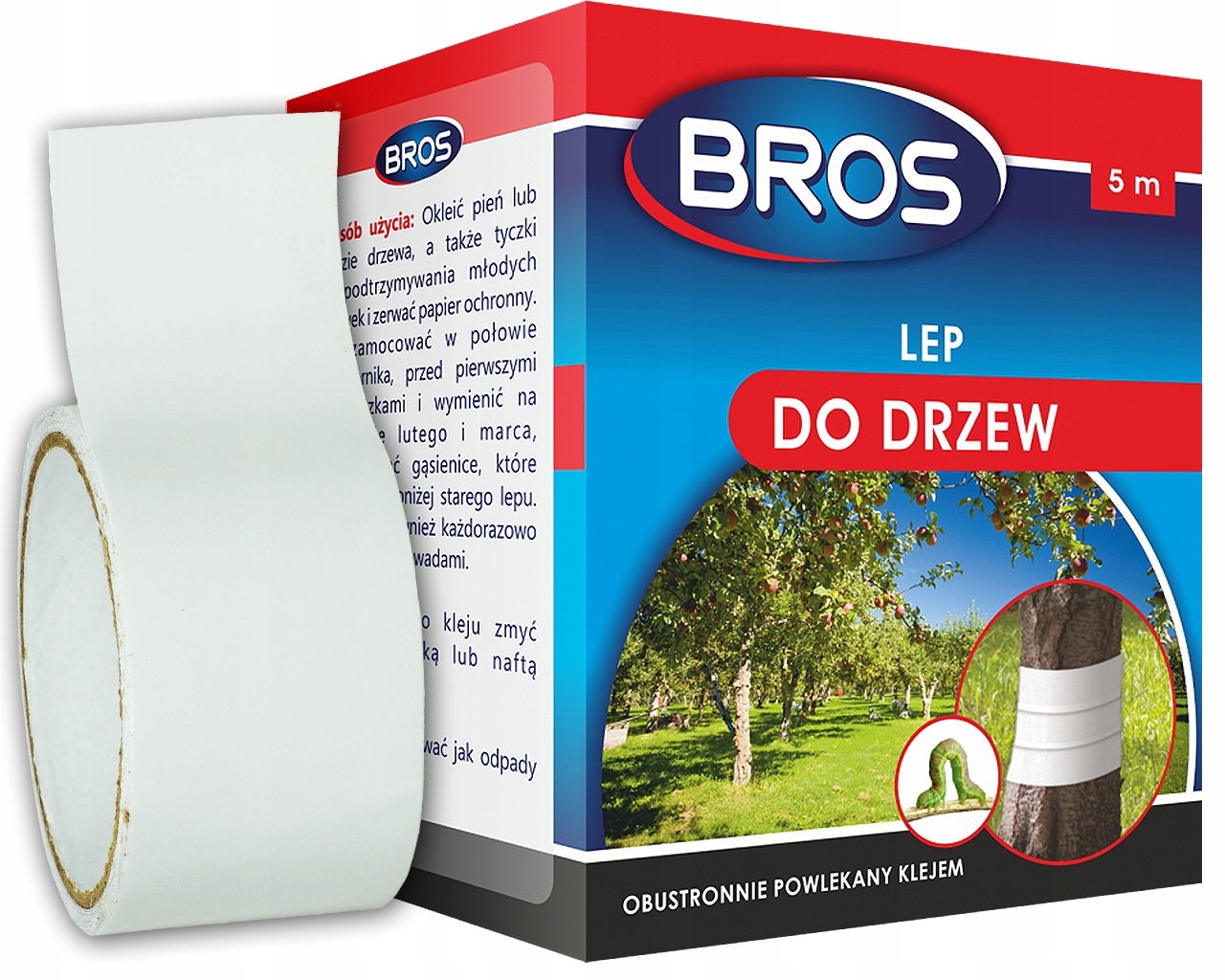 LEP TAŚMA DO DRZEW WYŁAPUJE OWADY SZKODNIKI GĄSIENICE MRÓWKI ZIMÓWKI BROS