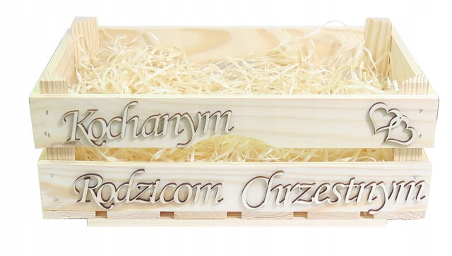 

Skrzynka dla rodziców chrzestnych ślub AA42 wesele